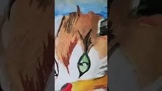 Pussy Cat ️ || #cat #cute #artvideos #1yearofmychannel #shorts