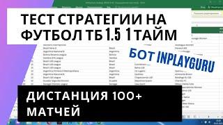 Тест Стратегии На Футбол ТБ 1.5 1 тайм! +100 матчей