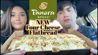 NEW Panera Bread Four Cheese Flatbread Pizza Food Review