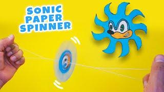 How to make Paper Sonic Spinner for fun. Easy paper crafts