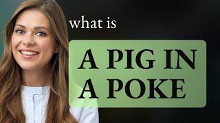 Understanding "A Pig in a Poke": An English Idiom Explained