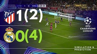 ATLETICO MADRID (2) 1-0 (4) REL MADRID | Uefa Champions League 2025 | Simulación & Recreación