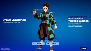 When and How to Get Tanjiro Kamado Skin FREE In Fortnite (Unlocked LEGO Tanjiro Kamado) Demon Slayer