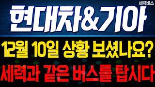 현대차, 기아 주가 전망. 12월 10일 보셨나요? 이제 세력과 같은 버스를 타면 됩니다. 내일 주가도 감히 예언해보겠습니다.  #현대차주가전망 #기아주가전망