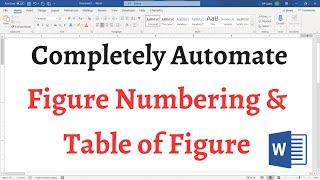 Mastering figure numbering, cross reference and createing table of figures/tables