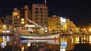 Spinola Bay - St. Julian's, Malta (at Evening and Night)