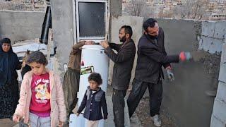 Master Mustafa cemented the yard wall. Grandmother's anger towards her husband.