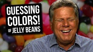 Blind Person Guessing Colors of Flavored Jelly Beans