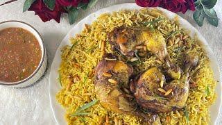 How to make Chicken Mandi | مندي بالدجاج |Arabic Rice with Mandi Chutni #mandi Cook with Umm Arshman