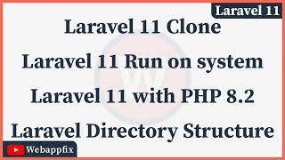 Laravel 11 Clone | Laravel 11 Run on system | Laravel 11 with PHP 8.2 | Laravel Directory Structure