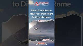 New York to Delhi flight was diverted to Rome #americanairlines #italianairforce #bombthreat #flight