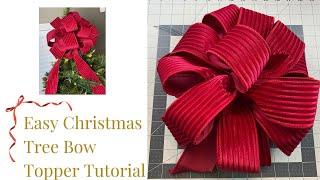 EASY LARGE BOW TUTORIAL PERFECT FOR CHRISTMAS TREES GIFT WRAPPING WREATHS GARLANDS CRAFTS DIYS 2024