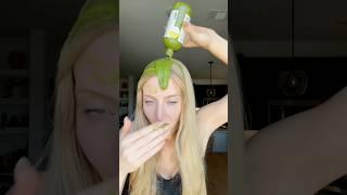 Green shampoo VS blonde hair! 