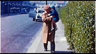 Family Life In The 1960s. Visiting Grandma And Grandad From An 8mm Cine Film