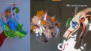 Dragon Puppet Crafts | Paper Dragon TikTok Compilation #52