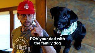 POV your Dad with the family dog