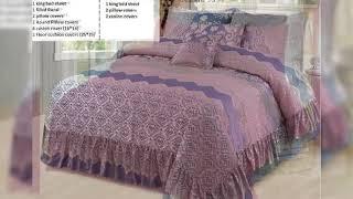 palachi frill fancy bed sheet set and razai set video by Memoona shoaib