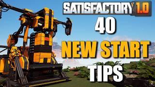 40 Tips For A New Start In Satisfactory 1.0