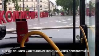 Busfahrt 783 Solingen Hauptbahnhof Richtung Hilden Dorotheenheim