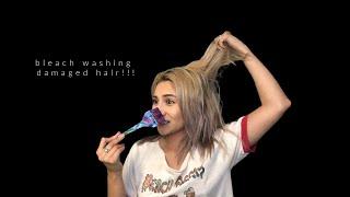 bleach washing extremely damaged hair