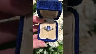 Circa 1920s Vintage Oval Cut Sapphire Engagement Ring #vintage #viral #sapphire #engagementring