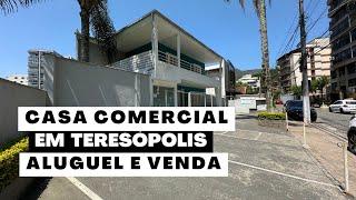 CASA COMERCIAL PARA LOCAÇÃO OU VENDA COM ESTACIONAMENTO PRIVATIVO EM TERESÓPOLIS/RJ - BRICK IMÓVEIS