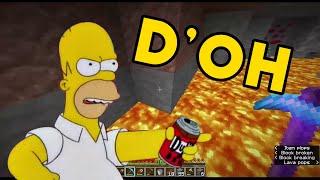 Homer Knows to NEVER Dig Straight Down in Minecraft