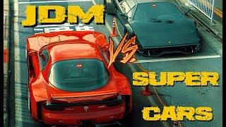 JDM VS SUPERCARS!(Mazda rx7, Bugatti Veyron, Lamborghini & more)