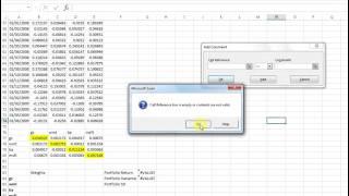 Portfolio of four assets: Optimization with Solver