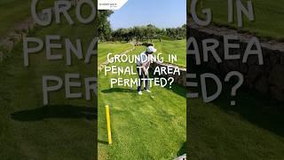 Golf Rules Tip | Grounding Club In Penalty Area #golf #rules #golfrules #rulesofgolf #golfer