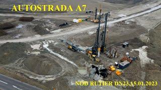 Autostrada A7, Buzău-Focșani, lot 4 UMB, Nod rutier DN23- Mândrești-Munteni, 15.01.2023, #A7