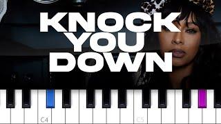 Keri Hilson - Knock You Down  (piano tutorial)