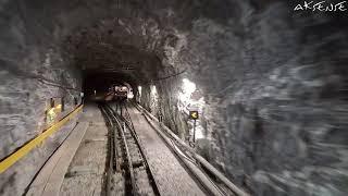 A rare cab ride video of Jungfraubahn - between Jungfraujoch and Kleine Scheidegg, Switzerland | 4K