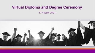 Faculty of Economic and Management Sciences | Virtual Diploma and Degree Ceremony | 31 August 2021