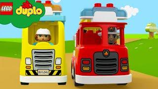 Wir brauchen Lastwagen | Kinderlieder und Cartoons | Lego Duplo | Moonbug Kids Deutsch