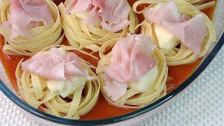 I AM THE END OF THE WORLD! NESTS OF BAKED TAGLIATELLE ALL RAW! FIRST COURSE-Easy recipe!