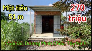 Nhà đất giá rẻ,mặt tiền ngang 51 m,có nhà cấp 4 thuộc Suối Đá,Dương Minh Châu,Tây Ninh