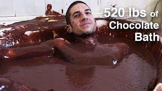 Filling Bath with 520 lbs Chocolate