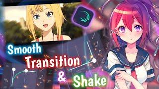 Tutorial Smooth Transition & Shake AMV graph combination || Alight Motion