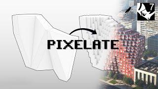 Pixelate any shape like MVRDV or Bjarke Ingels (Grasshopper & SubD Tutorial)