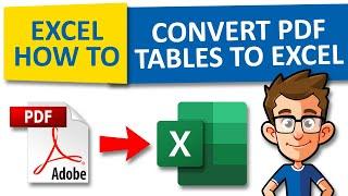 How to Convert PDF Tables To Excel