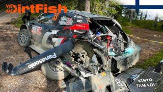 Evans Crashes Out!  | WRC Rally Finland 2024