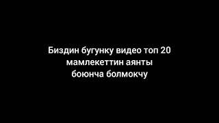 Топ-20 дуйнодогу эн чон мамлекеттер