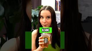 0,50€ Eistee vs Starbucks !  (Getränke Challenge) #shorts