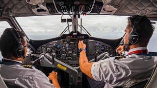 Winair Flight ST MAARTEN to ST BARTH | Cockpit View | EXTREME Take off & Landing