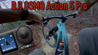 DJI Osmo Action 5 Pro | Mountain biking | Chest POV sample footage in low light