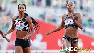 Shamier Little edges world champ Dalilah Muhammad in 400m hurdles semi; both make final | NBC Sports