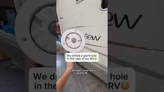 WE DRILLED A GIANT HOLE IN OUR RV #rvlife #rvliving #vanlife #rv #camper #renovation