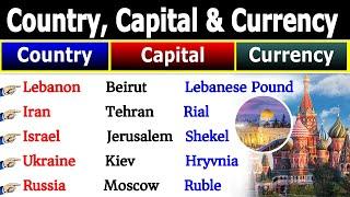 Country Capital & Currency of the World | Currency of All Countries MCQ | Current GK & Static GK #gk