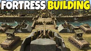 I built a WW2 BRIDGE DEFENSE in NEW Base Building Simulator! - Gates of Hell: Airborne DLC